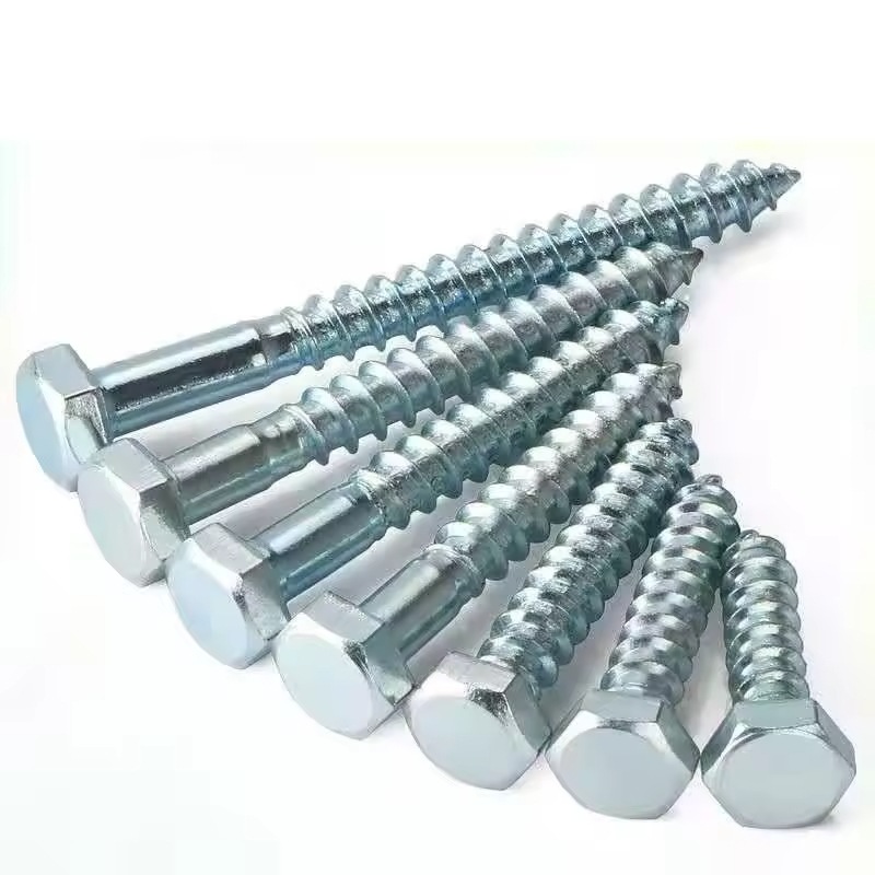 Custom Galvanized Hexagon Wood Construction Self-Tapping Screw Extended Hexagon Head Fasteners Metri